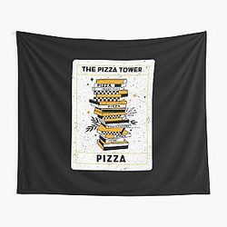 The Pizza Tower, Tarot And Pizza, Pizza Vintage Gothic Design Tapestry