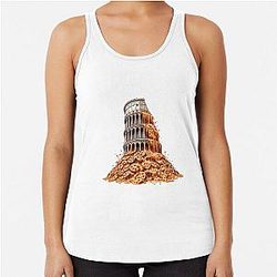 Pizza tower - for pizza lovers Racerback Tank Top