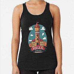 Pizza Tower - The Best A Pizza In A Town Racerback Tank Top
