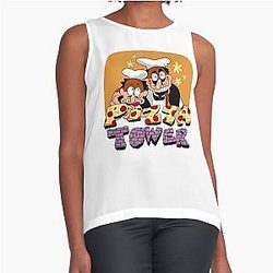 Pizza Tower Graphic Art Sleeveless Top