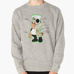 "ANATOMY" Pizza Tower - Peppino Pullover Sweatshirt