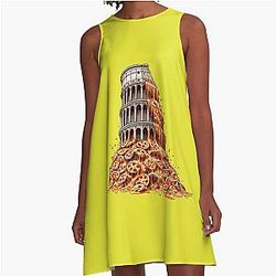 Pizza tower - for pizza lovers A-Line Dress
