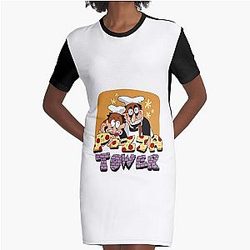 Pizza Tower Graphic Art Graphic T-Shirt Dress