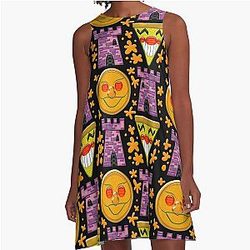 Pizza Tower cookies (pattern) A-Line Dress