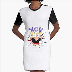 "YOU" Pizza Tower - Noise Graphic T-Shirt Dress