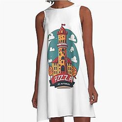 Pizza Tower - The Best A Pizza In A Town A-Line Dress