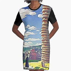 Pizza tower Graphic T-Shirt Dress