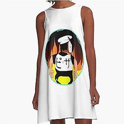 "MESSATSU" Pizza Tower - Peppino A-Line Dress