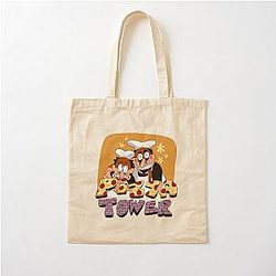 Pizza Tower Graphic Art Cotton Tote Bag