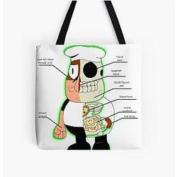 "ANATOMY" Pizza Tower - Peppino All Over Print Tote Bag