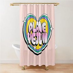 Plave Nam shower curtain Morcaworks typography text