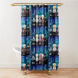 Plague Pixel World K-pop Shower Curtain