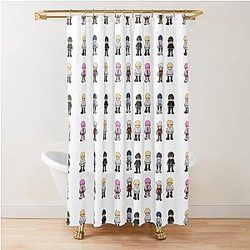Plankton Pixel World Shower Curtain