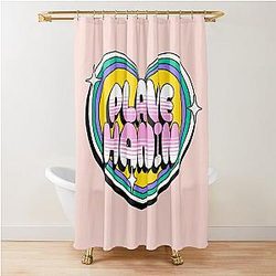 Plave Hamin typography text Shower Curtain