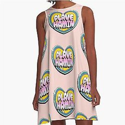 Plave Hamin typography text - Morcaworks A-Line Dress