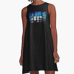 Pleine Pixel World K-pop A-Line Dress