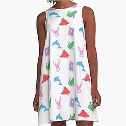 Plave K-pop group Animal Symbols A-line Dress
