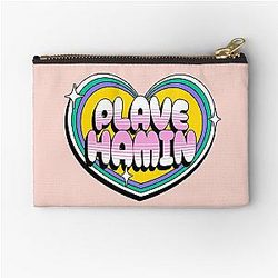 Plave Hamin typography text - Morcaworks Zipper Pouch