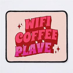 WIFI coffee place typography kpop - Morcaworks Mouse Pad