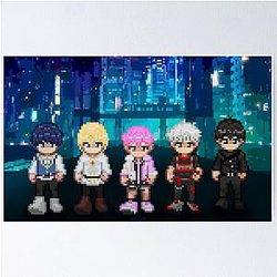 Pixel World K-Pop Poster