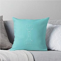 Plae Lightstick Line Art Throw Pillow