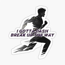 Hamin I Gotta Dash Lyric Art Sticker