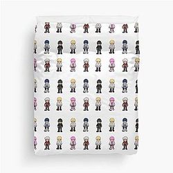 Plush Pixel World K-Pop Duvet Cover