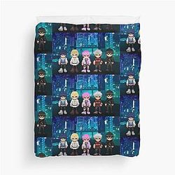 Placed Pixel world Kpop Duvet Cover