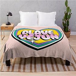 Plave Nam Yejun typography text - Morcaworks Throw Blanket