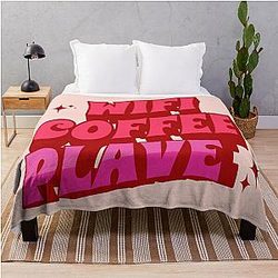 WIFI coffee place typography kpop - Morcaworks Throw Blanket