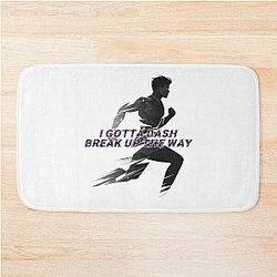 Plave Hamins I Gotta Dash Lyric Art Bath Mat