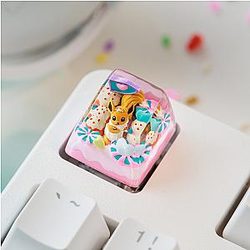 Custom SWEET EEVEE Artisan Keycap Custom Keycaps Art Decor Resin Keycaps TCR0102