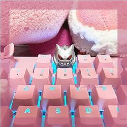 Gengar Silver Keycap Resin Mechanical Keyboard
