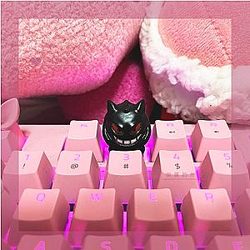 Gengar Black Keycap Resin Mechanical Keyboard