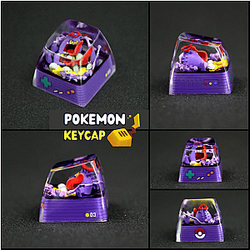 Pokemon Gengar Playing Game DIY Keycaps