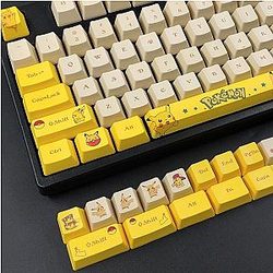 134 Key Pikachu Keycap PBT Sublimation OEM Height Mechanical Keyboard Keycap AL1107