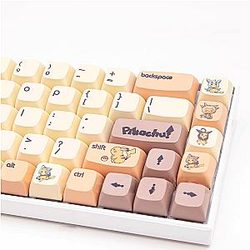 Pikachu Keycap XDA Height PBT Sublimation Dye Subbed Keycab Keyboard AL1107