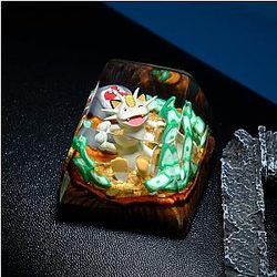 MEOWTH POKEMON Artisan Keycap, Custom Keycaps TCR0102