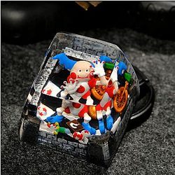 CUSTOM MR MIME Artisan Keycap Custom Keycaps Art Decor Resin Keycaps PCR01021