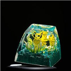 JOLTEON POKEMON Artisan Keycap, Custom Keycaps, Keycaps Anime TCR0102