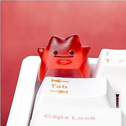 Red Crystal Ditto Keycap - Pokemon Keycaps - Artisan Keycap