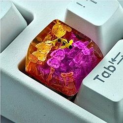 PURPLE YELLOW KOI FISH - ARTISAN KEYCAP - Breakwooden BR2812
