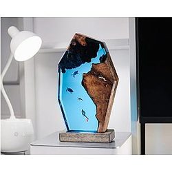 Lâmpada epóxi - Luz noturna personalizada Oceano profundo - Breakwooden BR2812