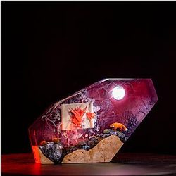 Lâmpada Epóxi - Luz noturna personalizada presa Fox - Breakwooden BR2812