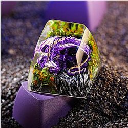 Sleeping Dragon Custom Keycaps - Artisan Keycap - Breakwooden BR2812