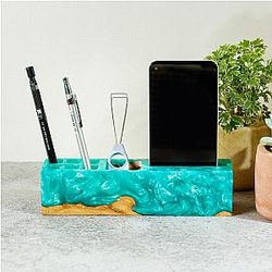 Custom Turqouise Pen Holder - Breakwooden BR2812