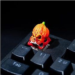 Halloween Skull Pumpkin Artisan Keycap - Breakwooden BR2812
