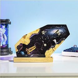 Spaceships & Astronaut en Interstellar Lampe à résine - Breakwooden BR2812