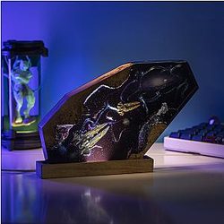 Spaceships & Astronaut in Interstellar Resin Lamp 1 - Breakwooden BR2812