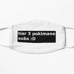 Pokimane Face Masks - Pokimane tier 3 subs Flat Mask RB2205